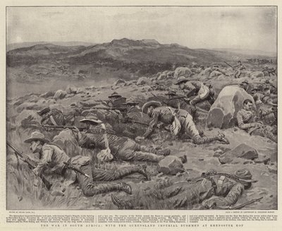 La Guerre en Afrique du Sud, avec les Bushmen Impériaux du Queensland à Rhenoster Kop - Frank Dadd